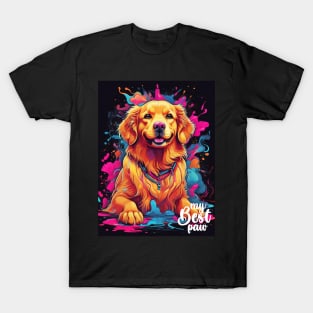 My Best Paw Golden Retrievers Graffiti T-Shirt